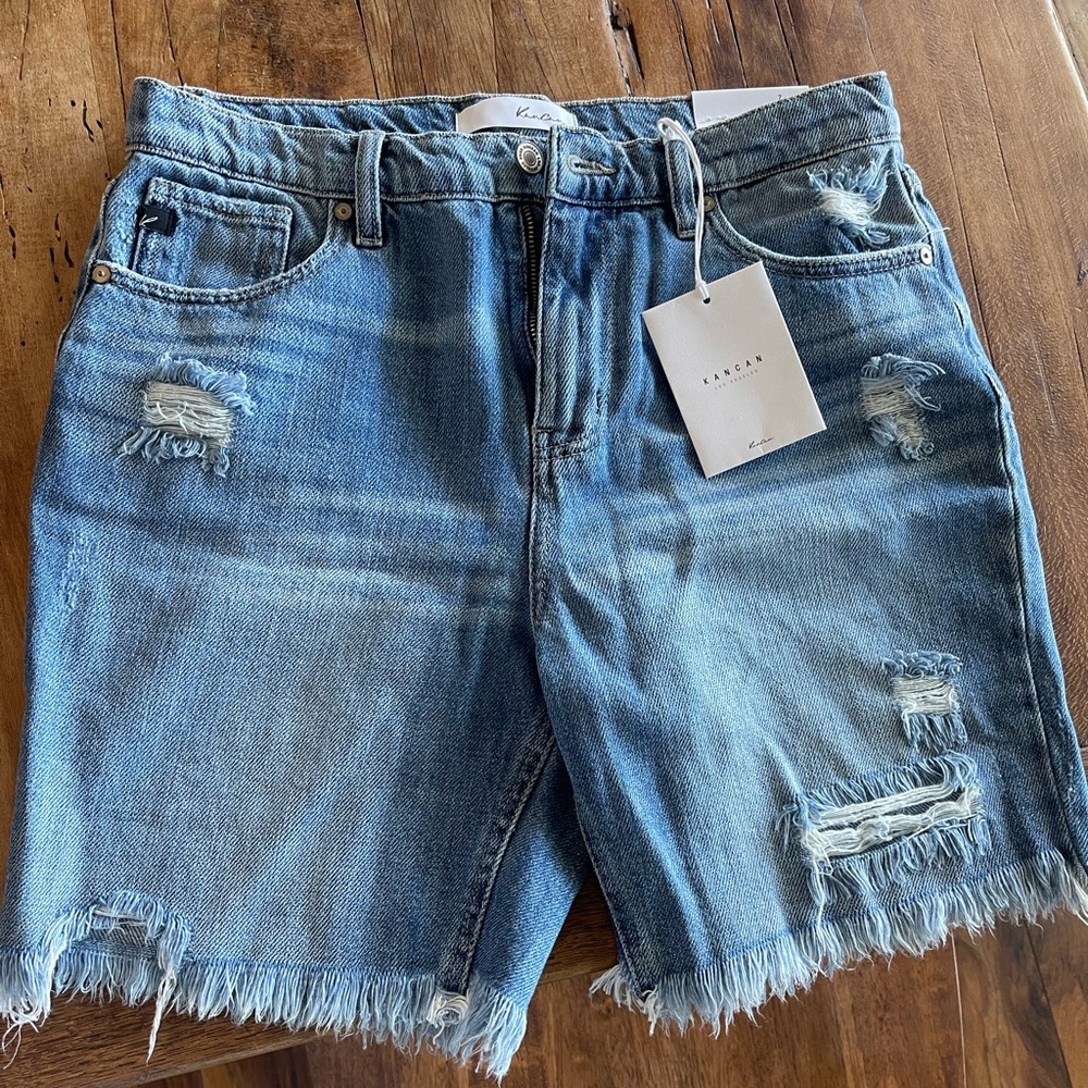 KanCan High Rise Denim Shorts